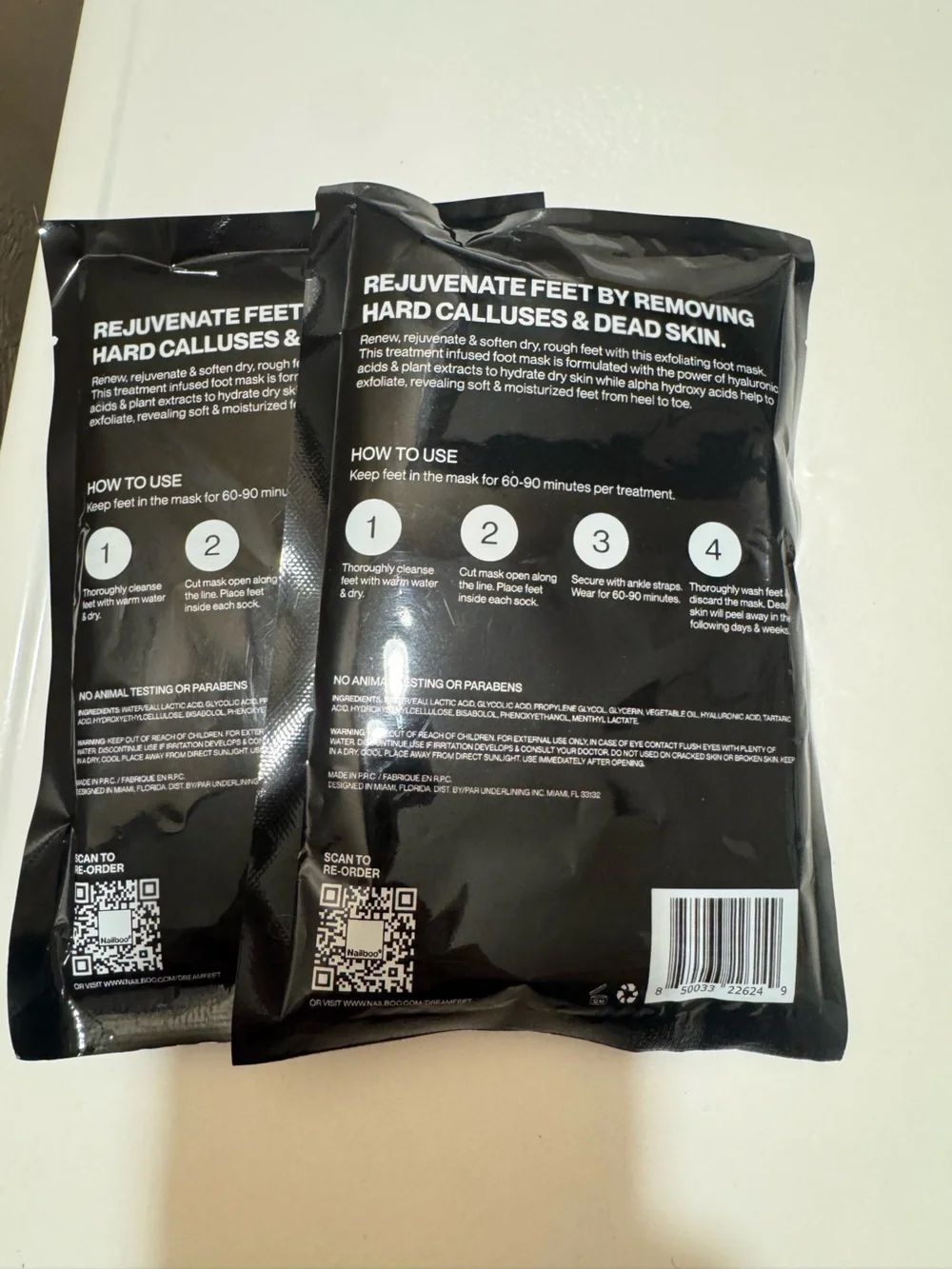 Nailboo Dream Feet Intensive Exfoliating Foot Mask — Black